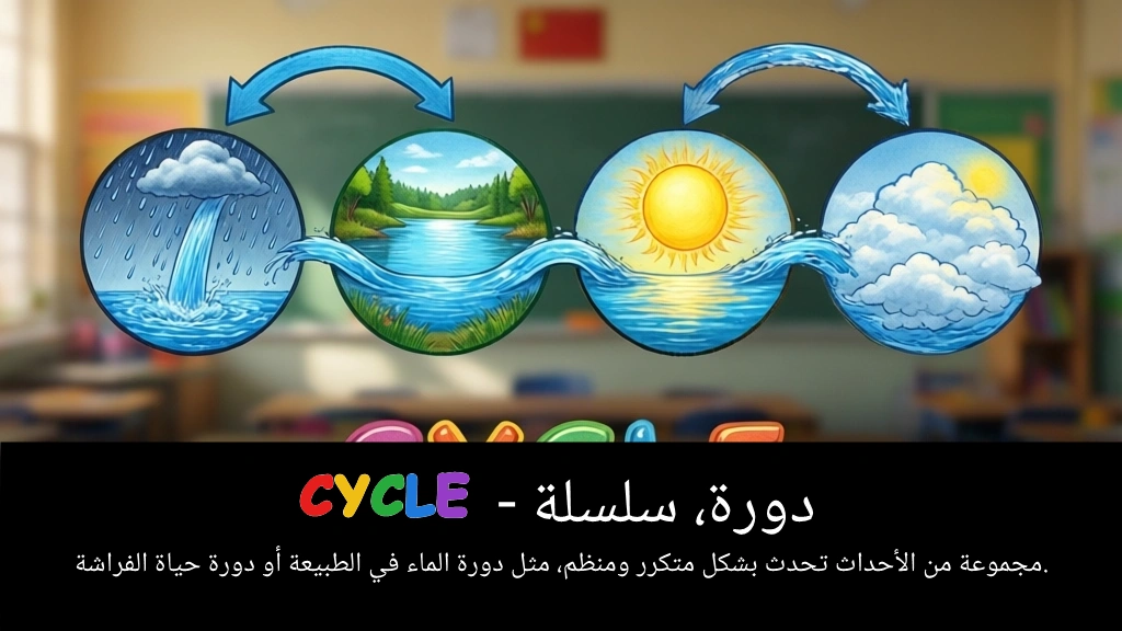Arabic Illustration for cycle